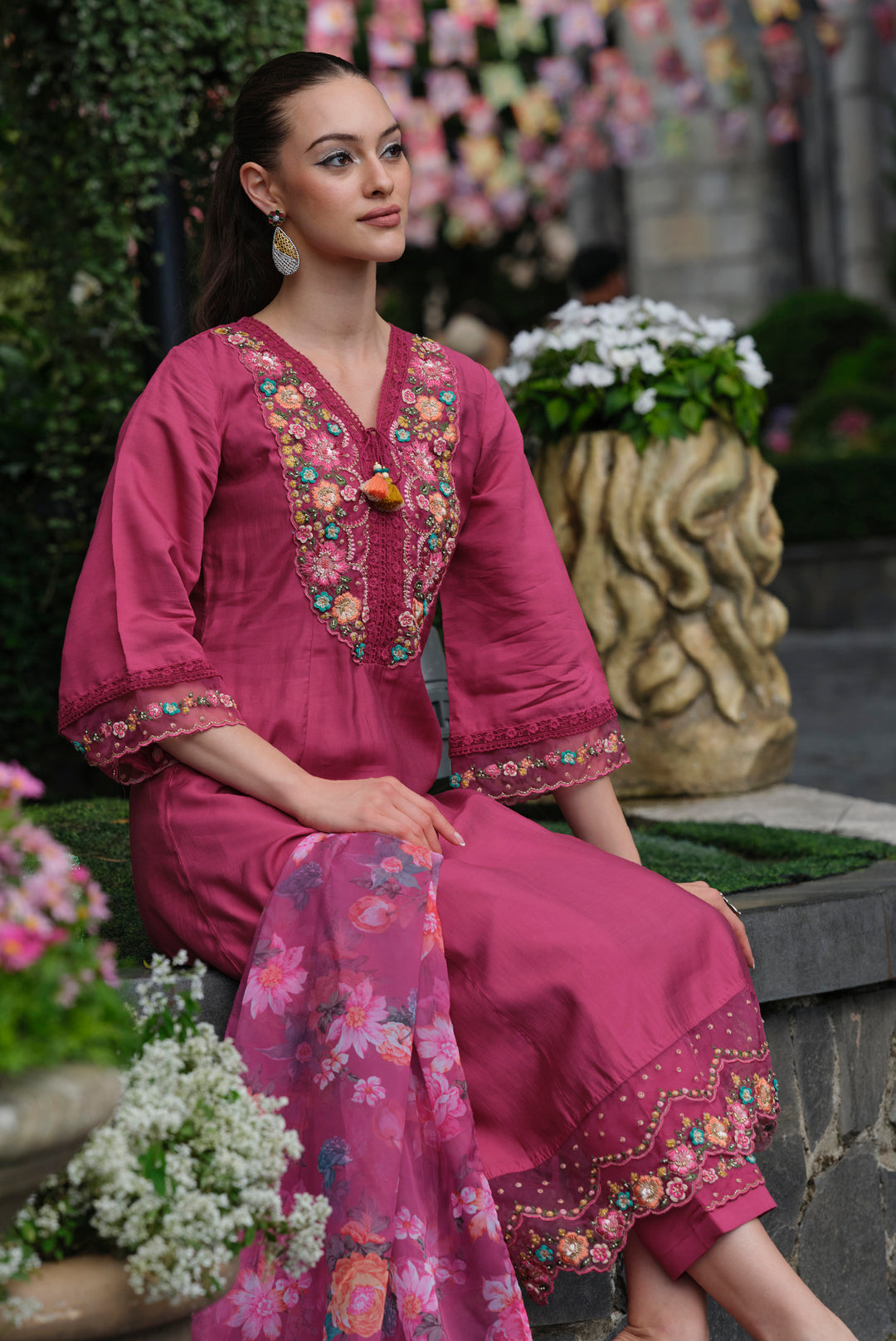 Meher Rose Pakistani Embroidery Suit Set