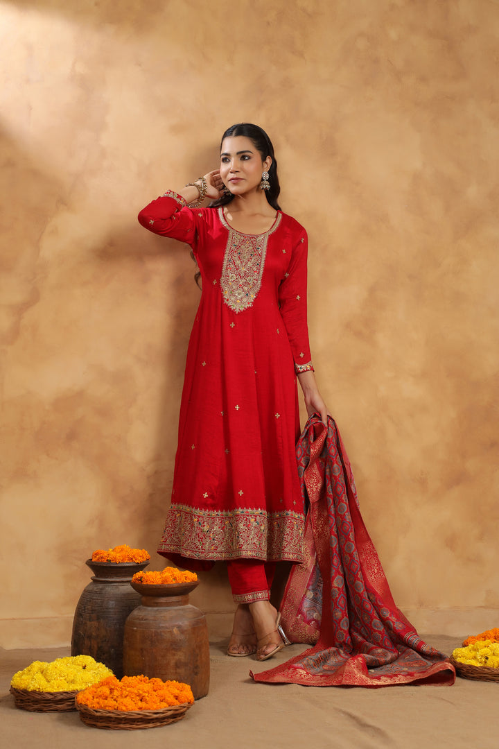 KAVERI RUBY FULL WORK ANARKALI SUIT SET