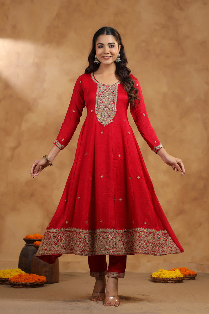 KAVERI RUBY FULL WORK ANARKALI SUIT SET