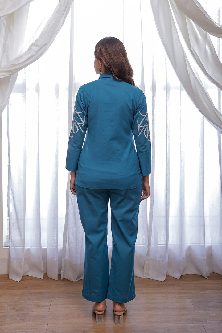 Viva Tufts Embrodiery Cotton Co-ord Set