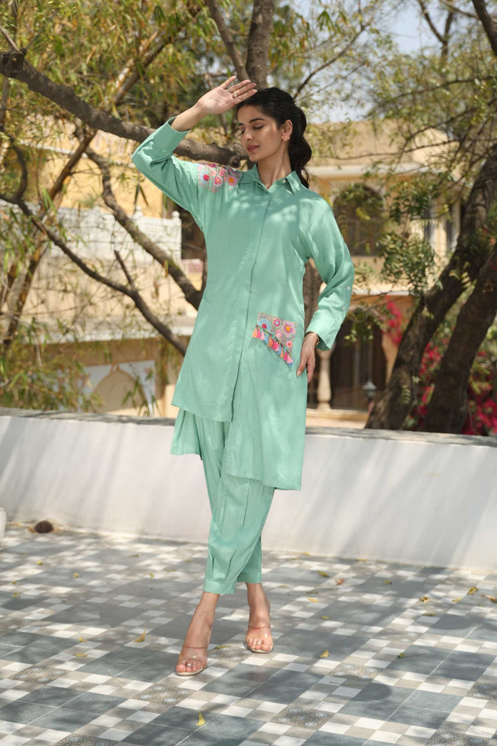 Tushki Minty Cotton Co-ord Set