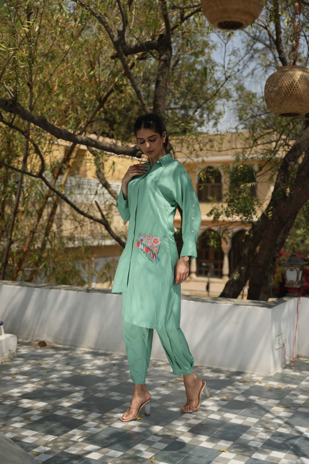 Tushki Minty Cotton Co-ord Set