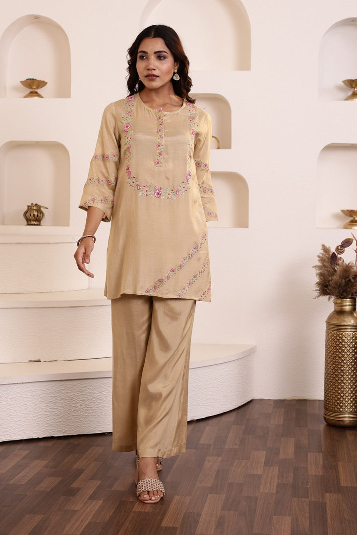 Raya Honey Embroidered Co-ord Set