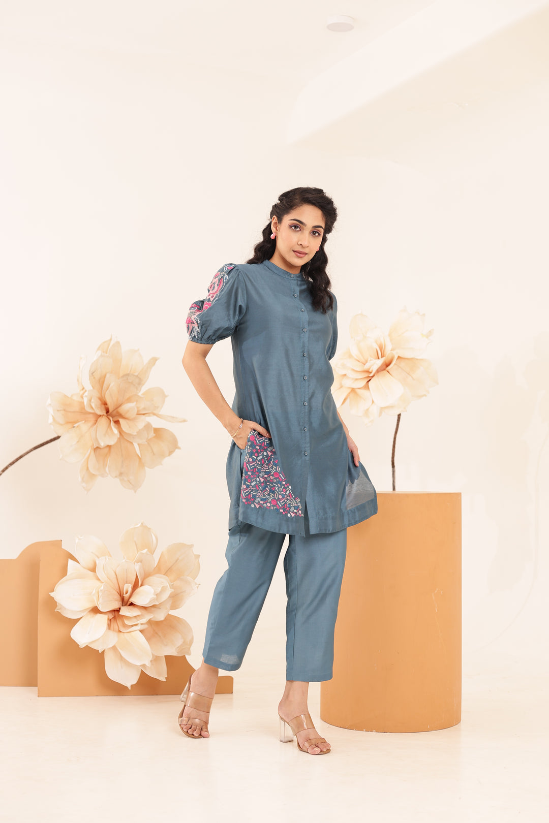 Sahiba Cloud Embroidered Co-ord Set