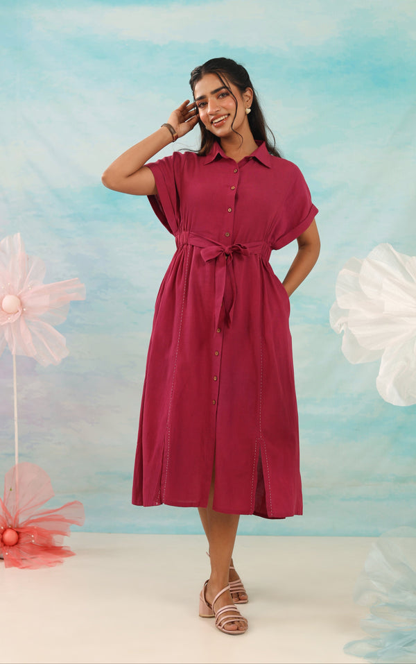 Purna Jam Pure Cotton Tie up dress