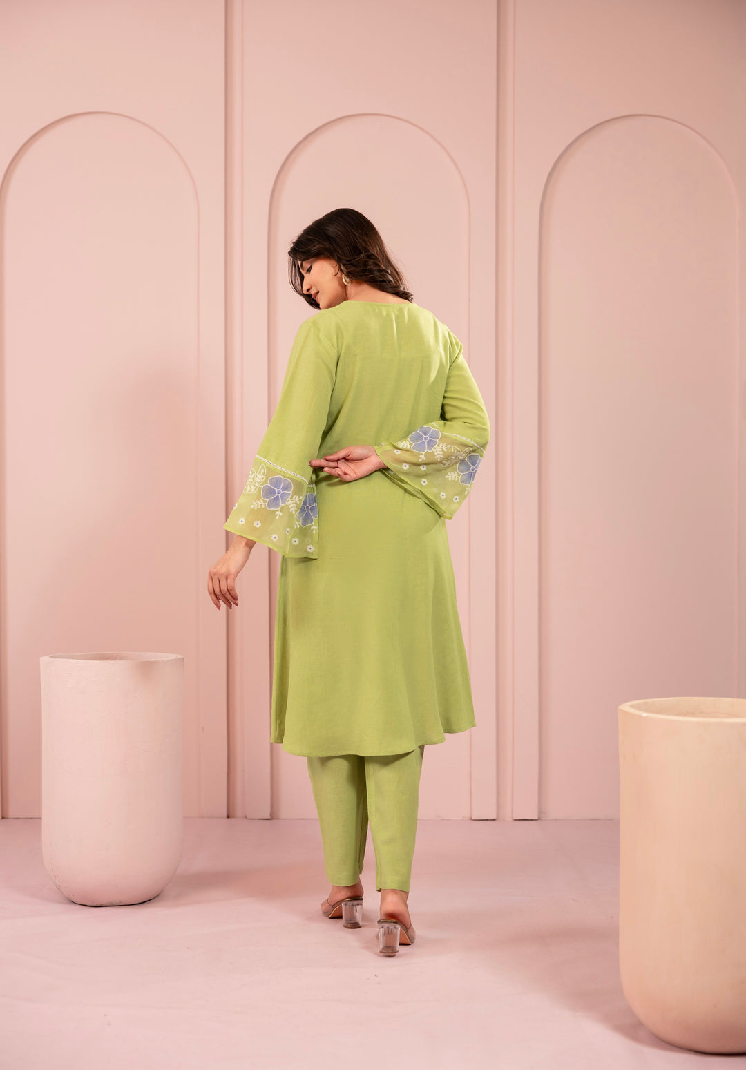 Purna Kelly Embroidery Kurta Pant Set