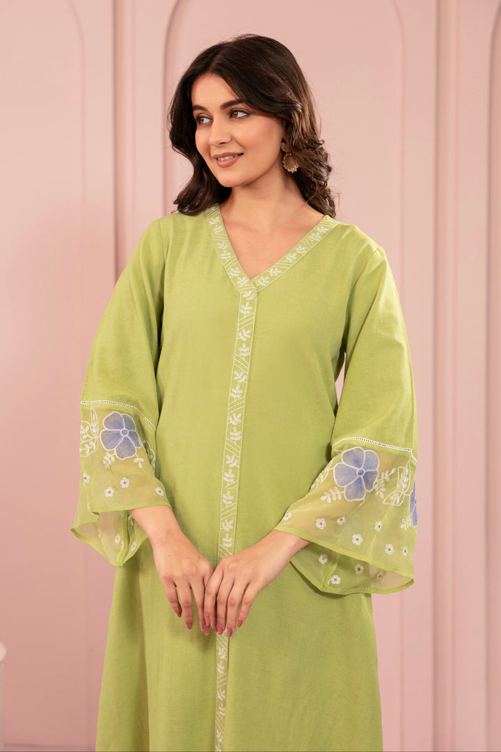 Purna Kelly Embroidery Kurta Pant Set