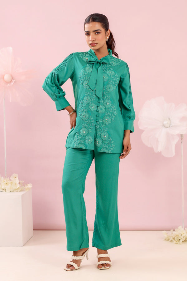 Purna emerald Cotton Co-ord Set