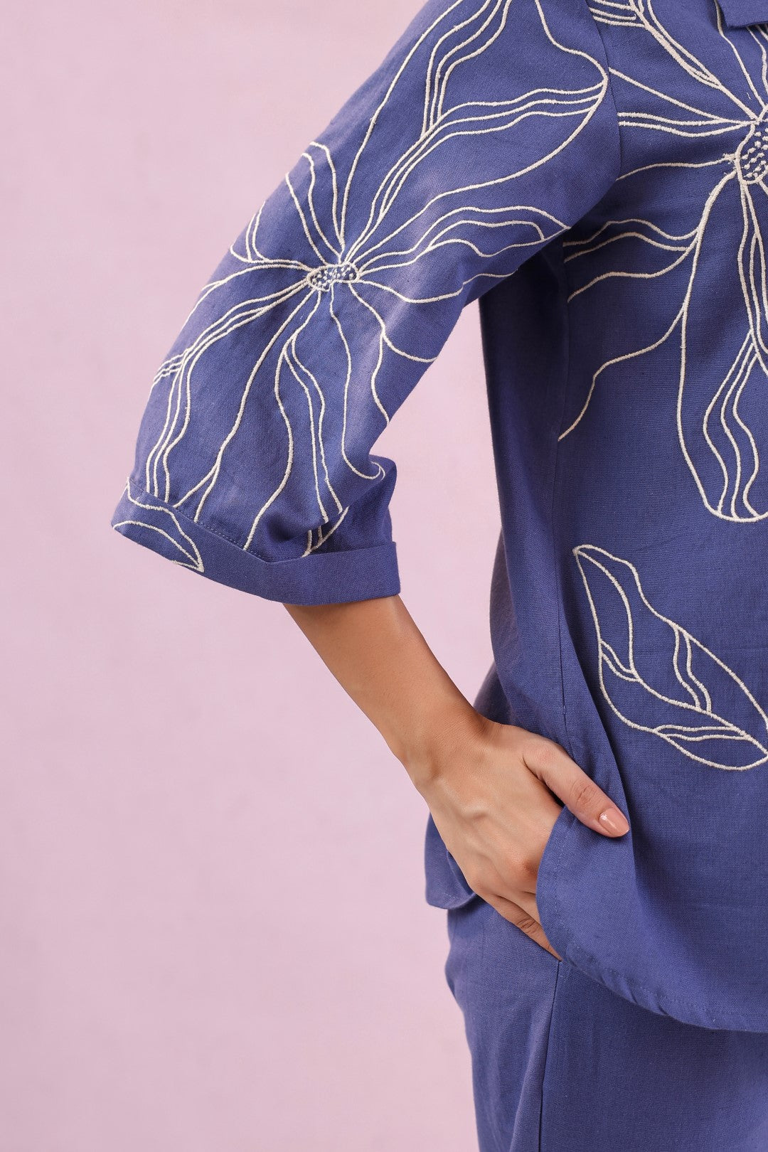 Raftar Ocean embroidery cotton co-ord set