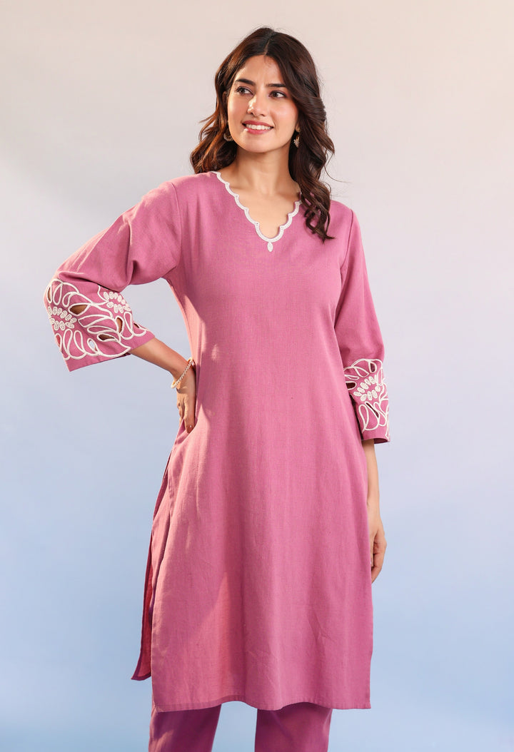Purna blossom cotton kurta pant set