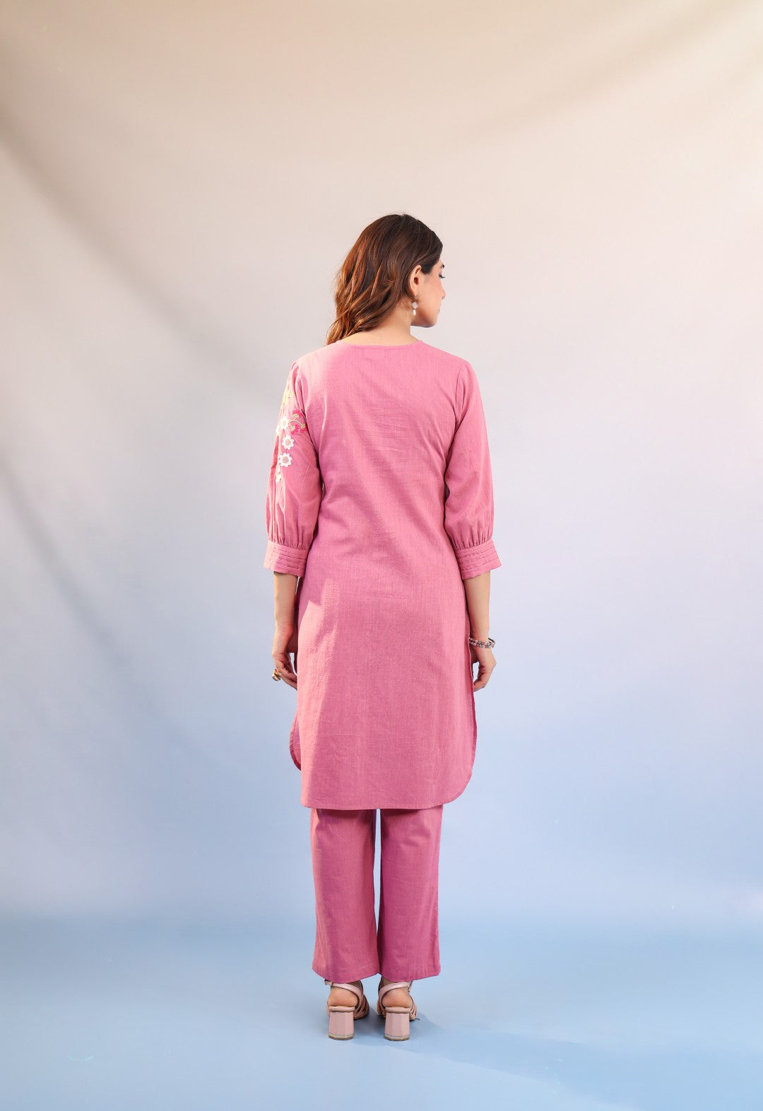 Raftar Candy Embroidery Cotton Kurta Pant Set