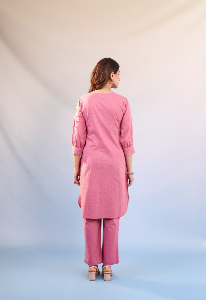 Raftar Candy Embroidery Cotton Kurta Pant Set