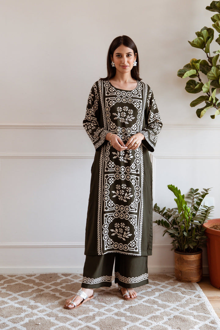 Shimoni Forest Printed Kurta Pant Set