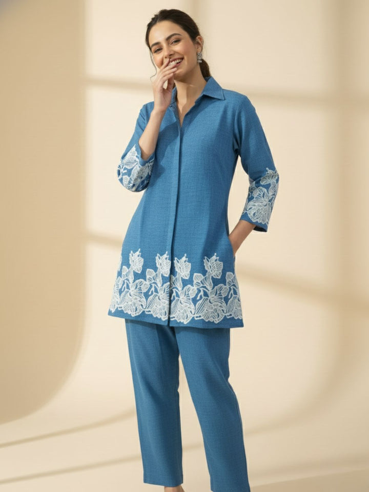 Shanti Lapis Embroidered Co-ord Set