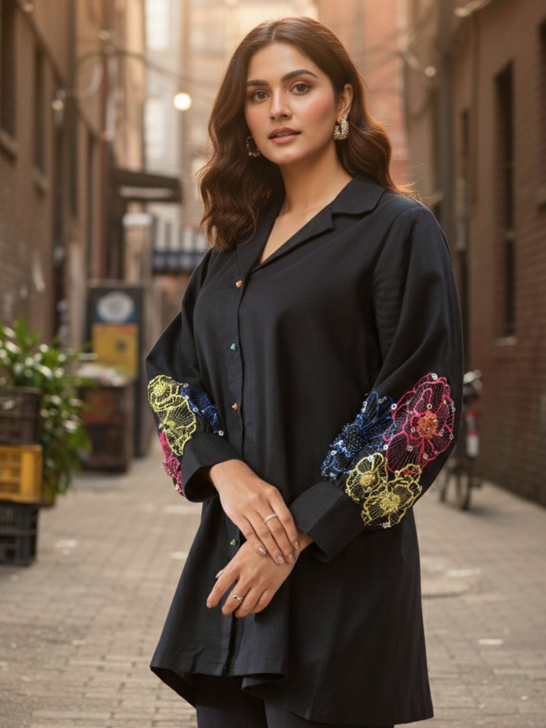 Niharika Onyx Handwork Co-ord Set