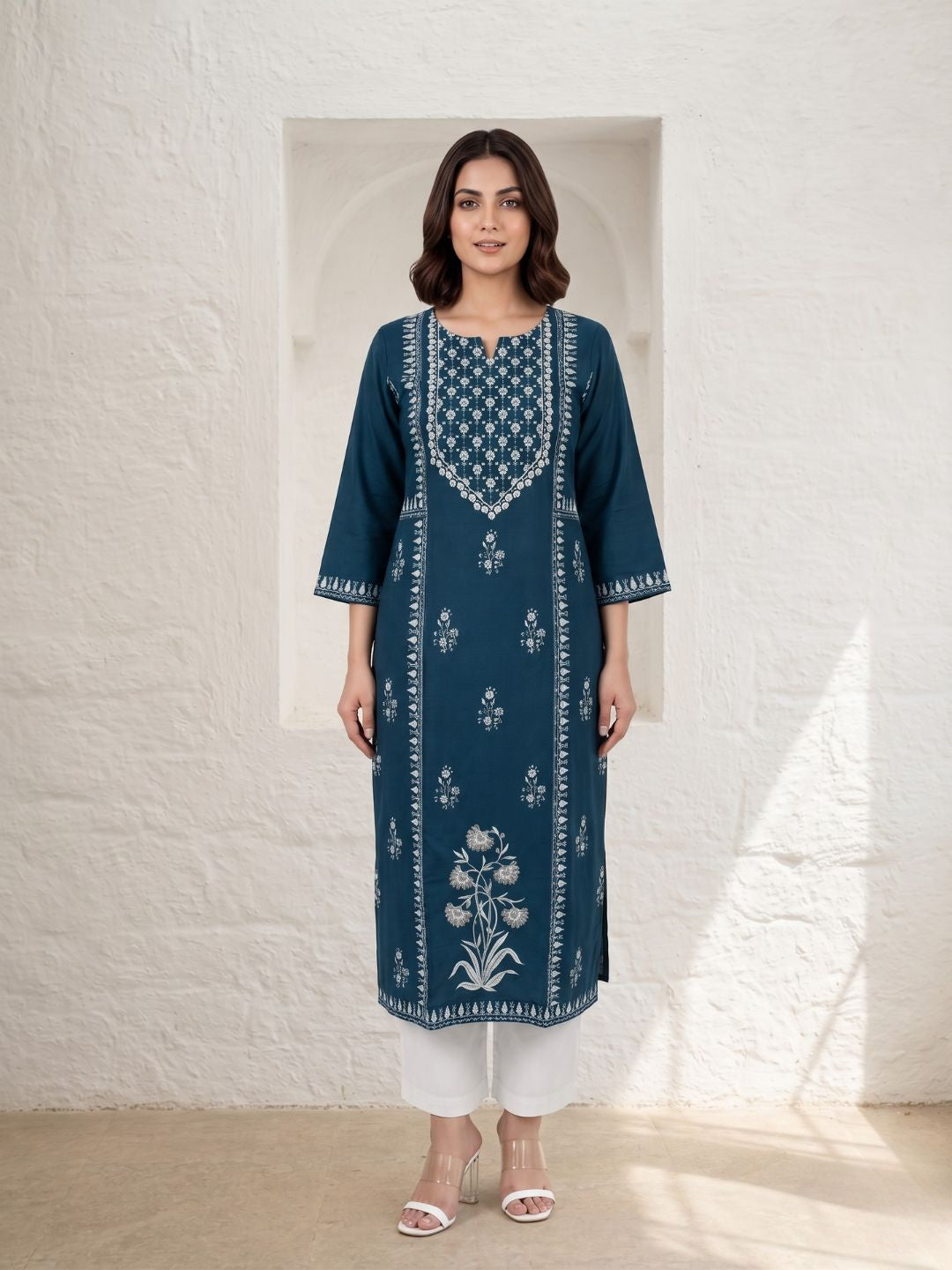 Nabha Azure Printed Kurti