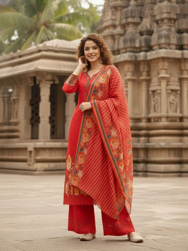 Kabool Scarlet Work Suit Set
