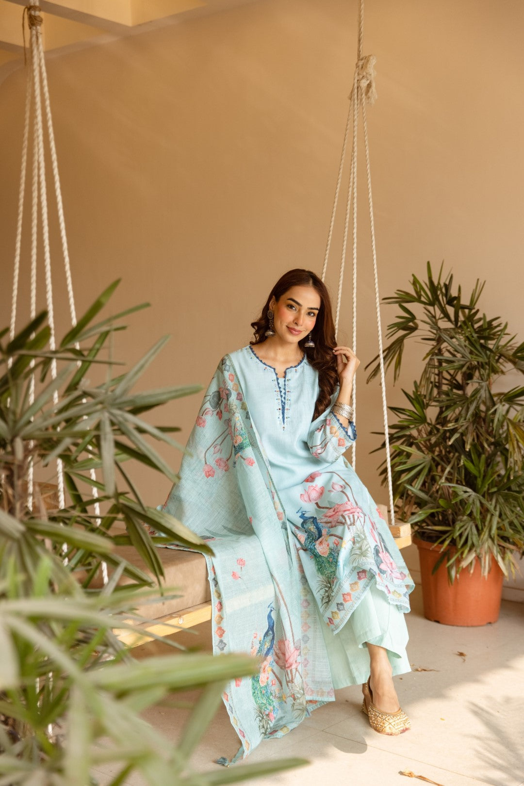 Karen vivid cotton suit set