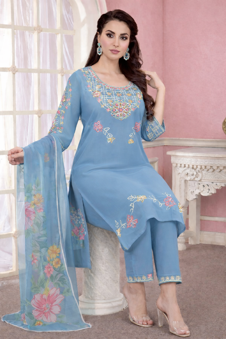 Yami Cadet Embroidered Suit Set
