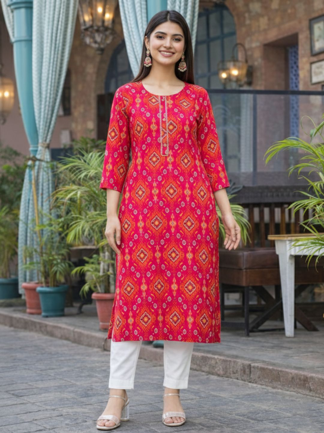 Varisha Rouge Printed Work Kurti