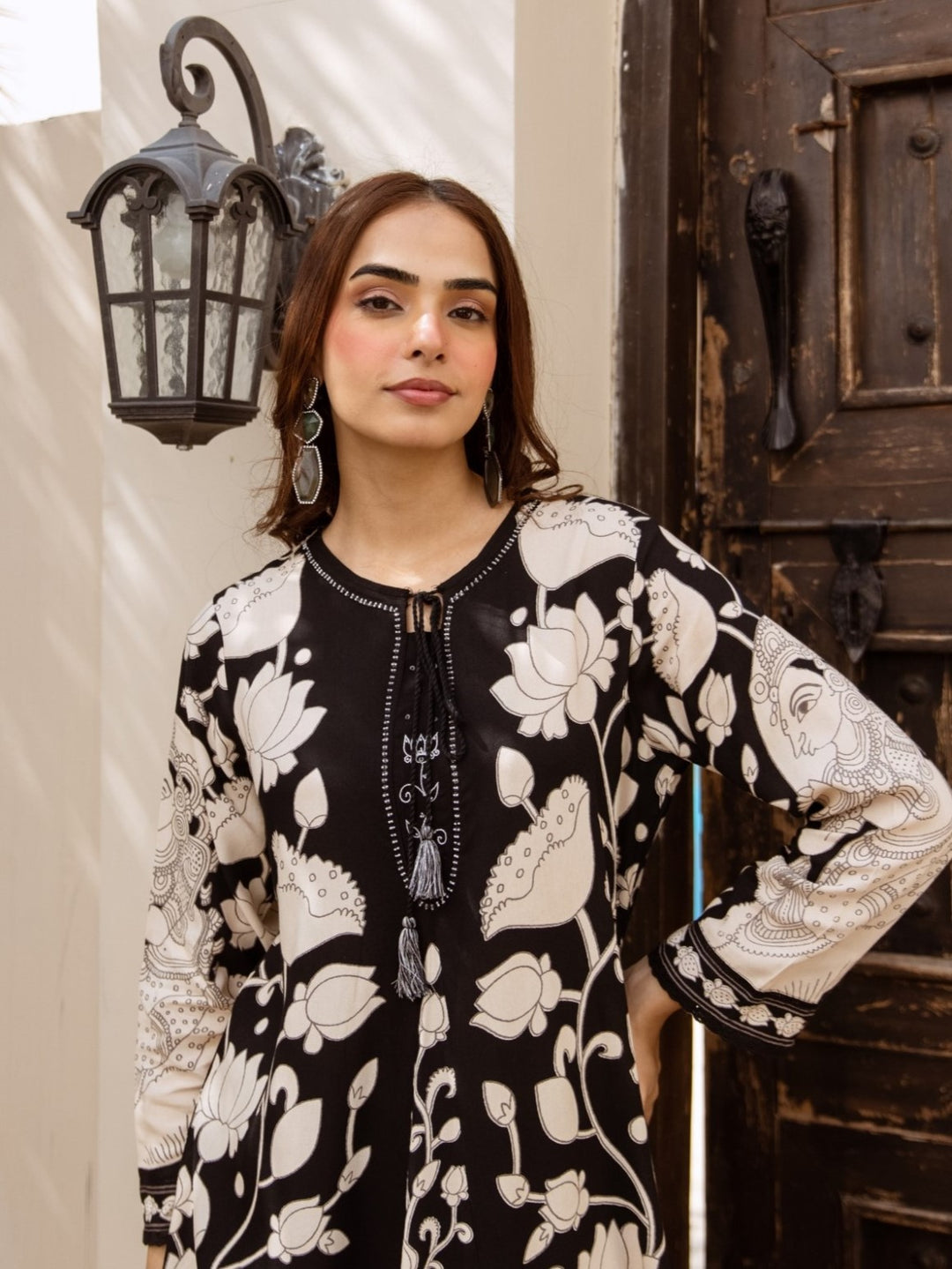 Karen abbey printed kurta pant set