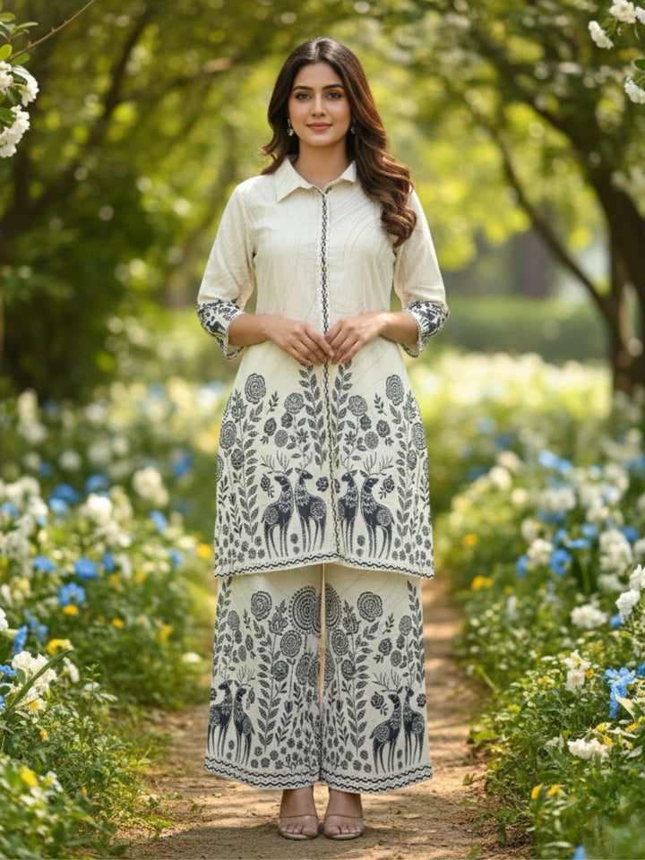 Reet Dove Embroidered Co-ord Set