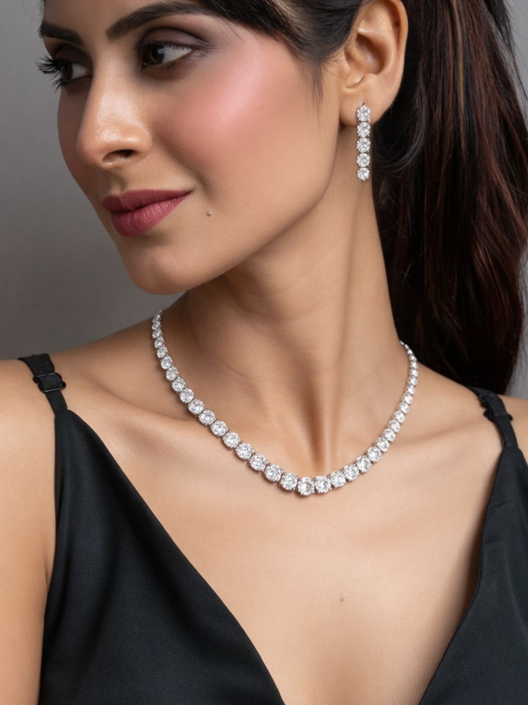 Alankrita Diamond Necklace with Earings