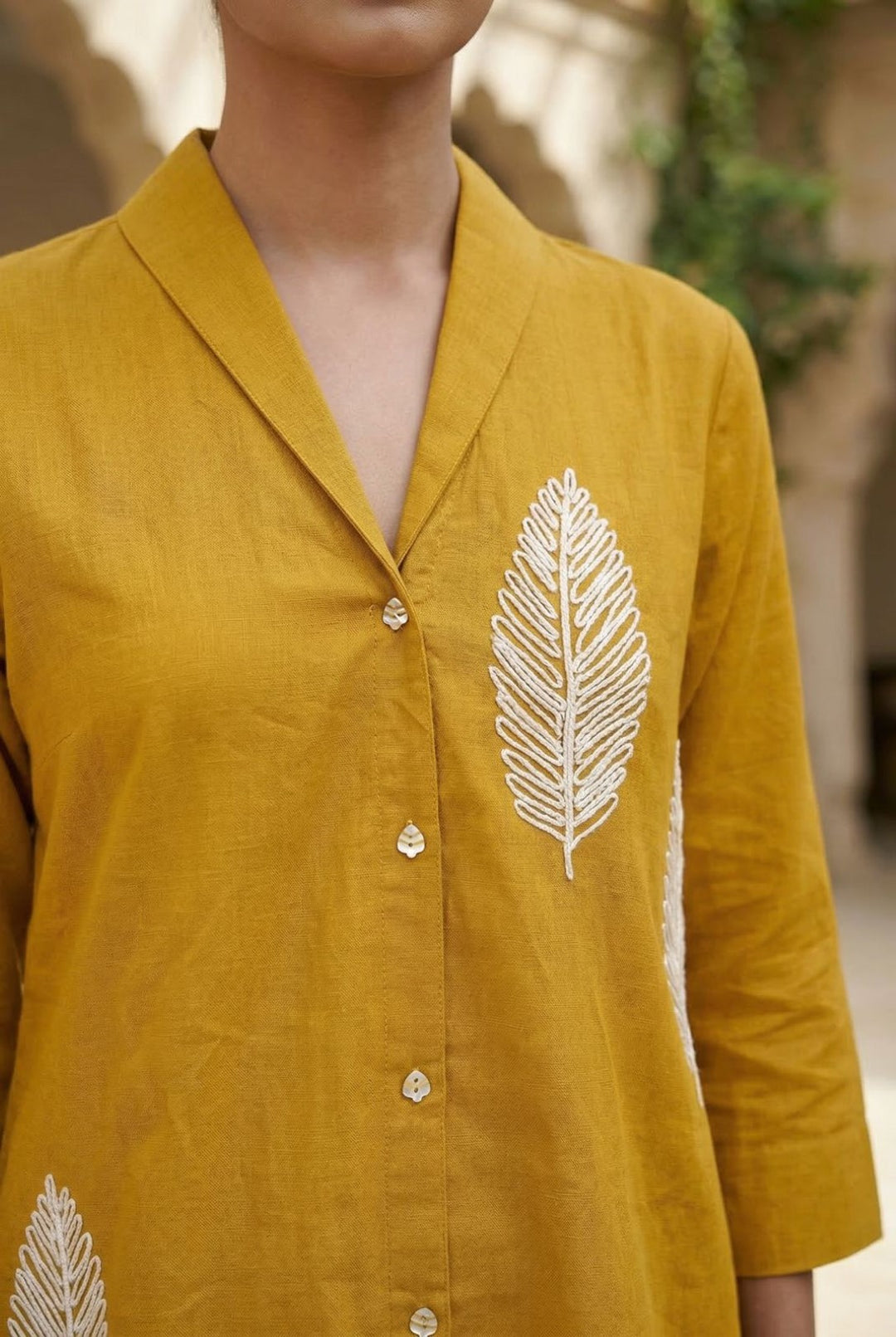 Sargi sunflower embroidery cotton co-ord set