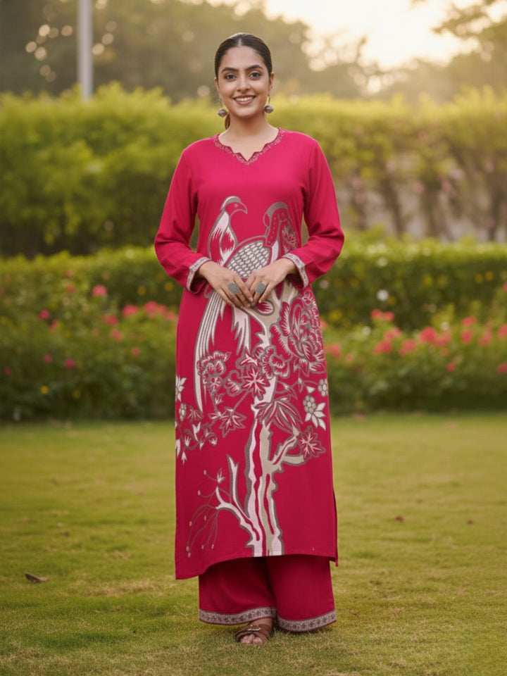 Sonpal cherry printed kurta pant set