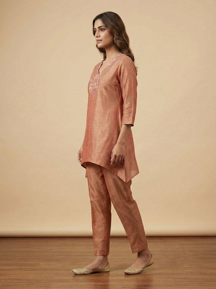 Prisha Jasper Embroidery Cotton Co-ord Set