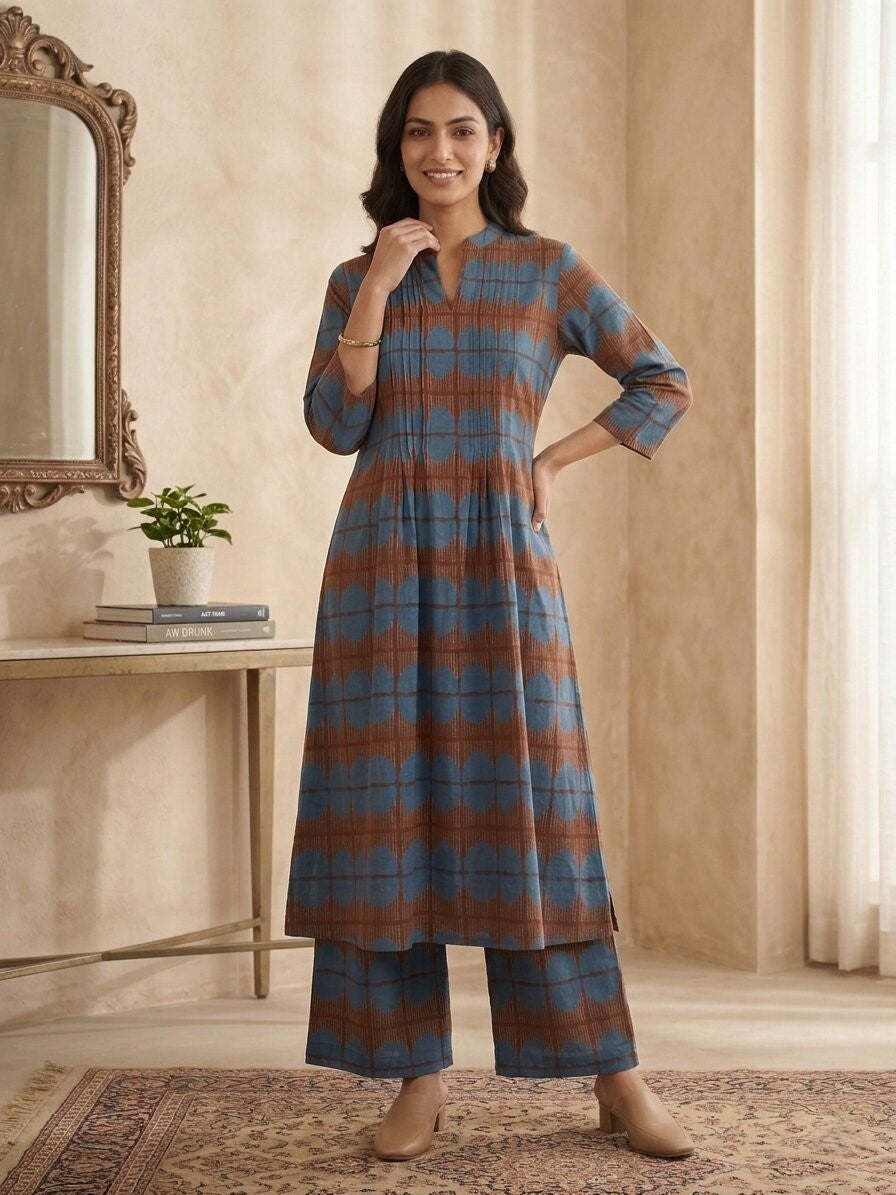 Akshara cela cotton kurta pant set
