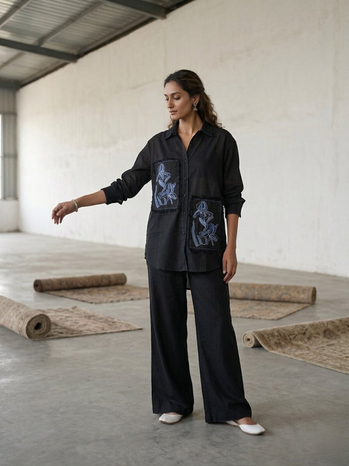 Swades spot embroidery cotton co-ord set