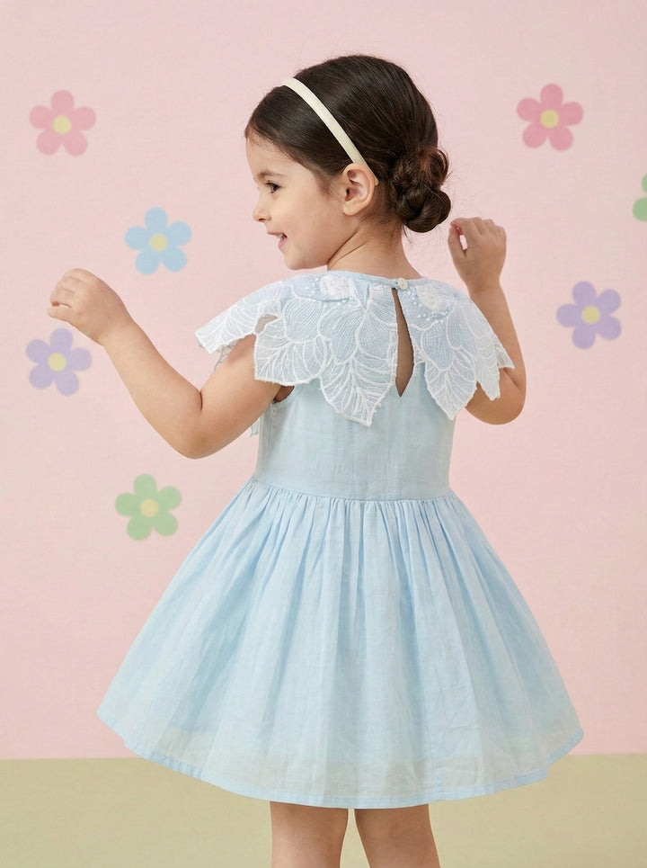 Joy softblue kids cotton dress