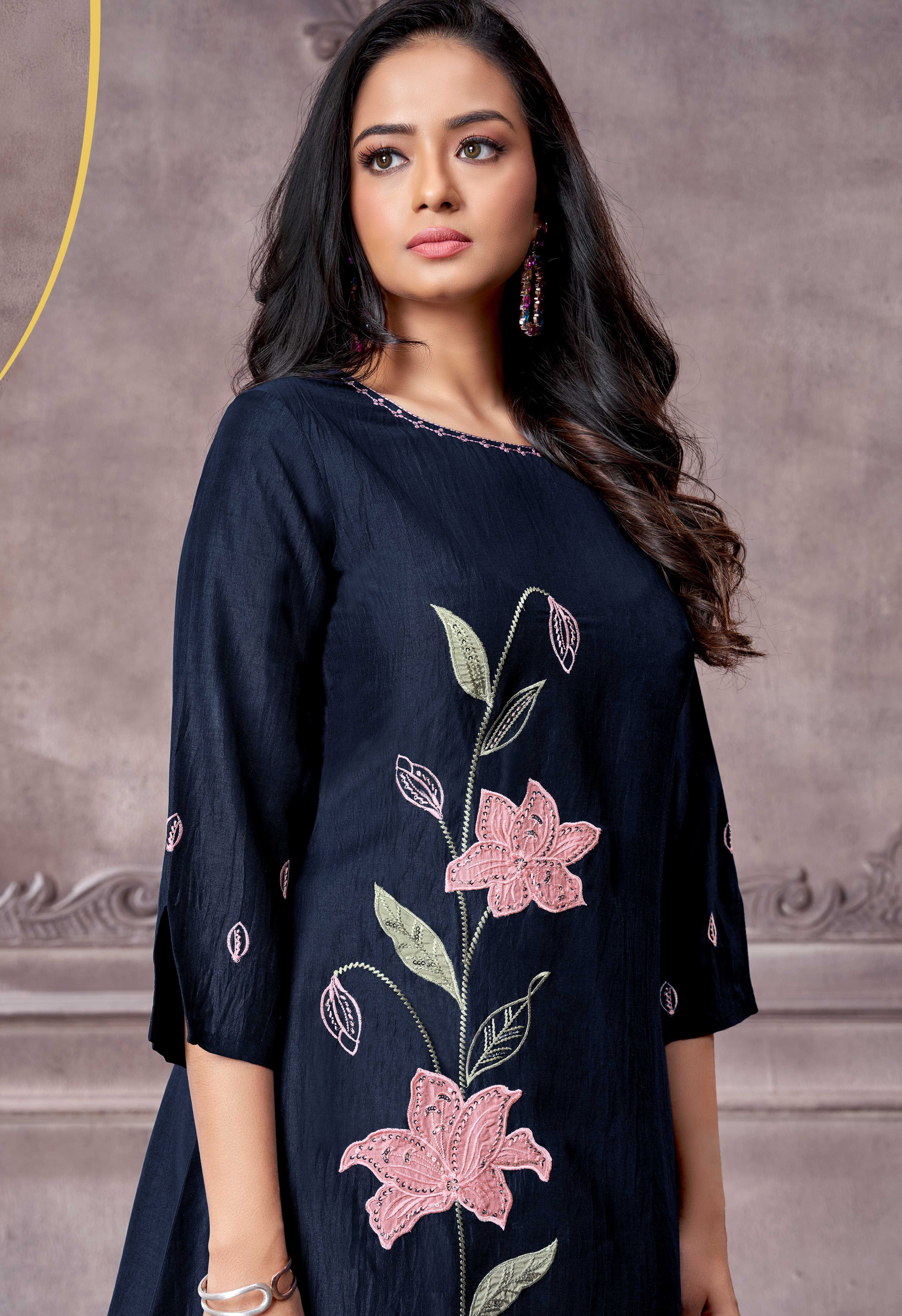 Tuhina Azure Applique Co-ord Set – Autumn Lane Clothing