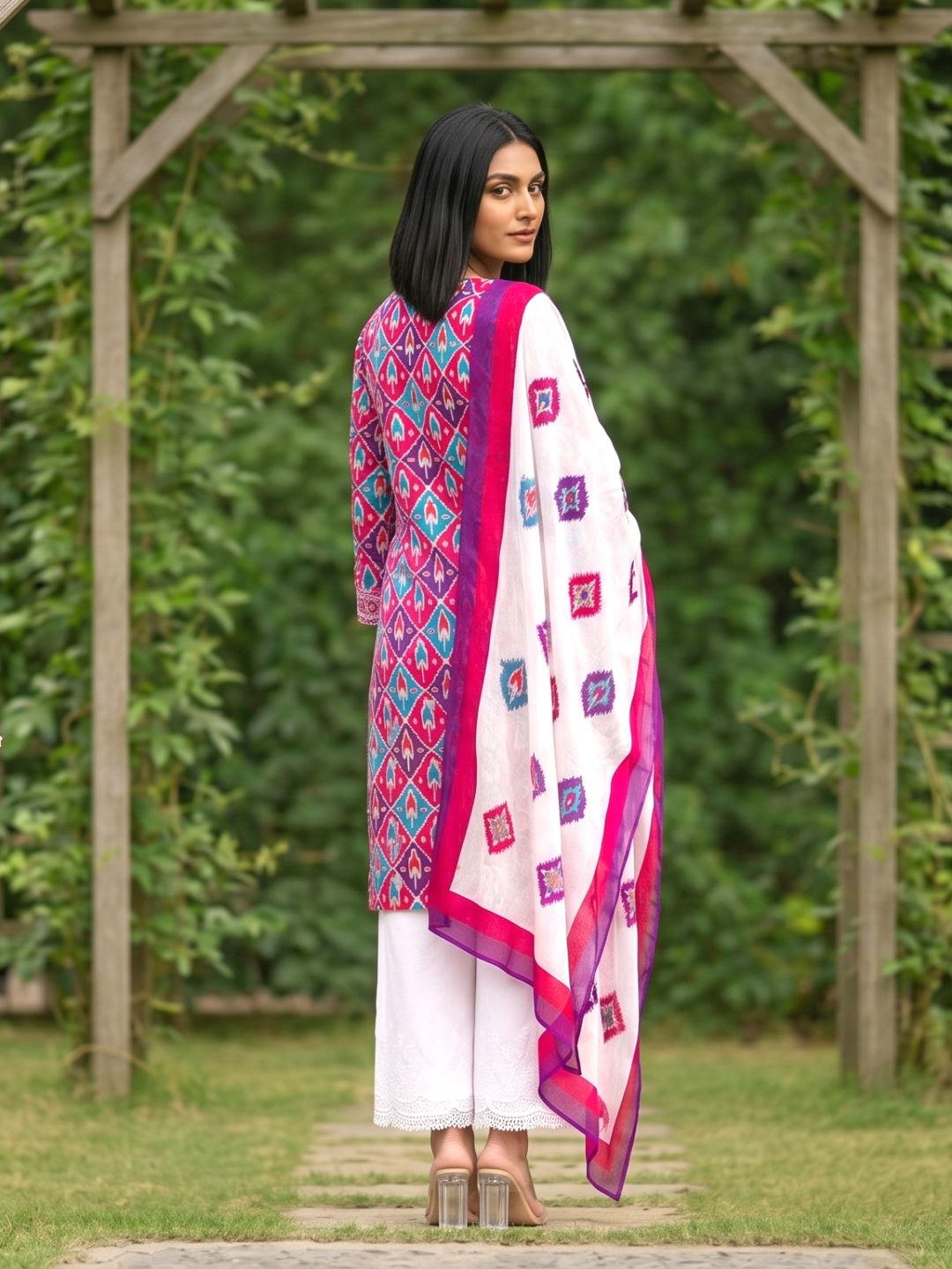 Aranya Ikat Print Premium Pure Cotton Suit Set