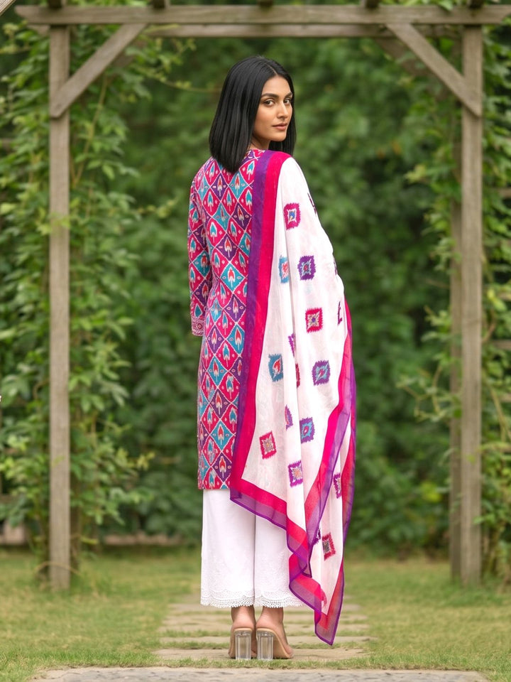Aranya Ikat Print Premium Pure Cotton Suit Set