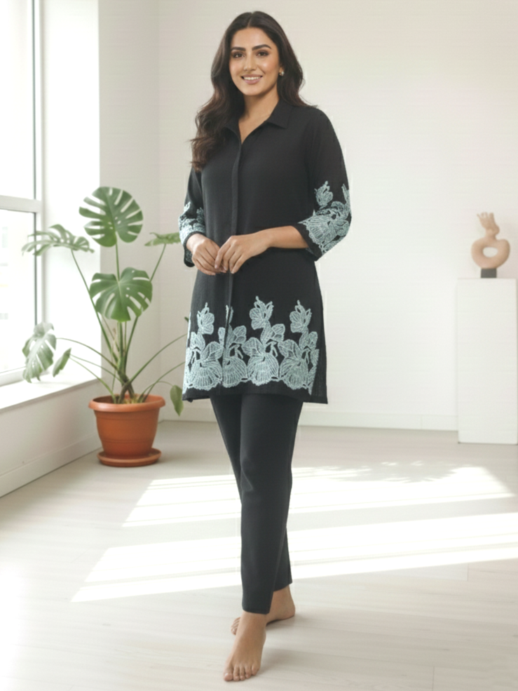 Reet Onyx Embroidered Co-ord Set
