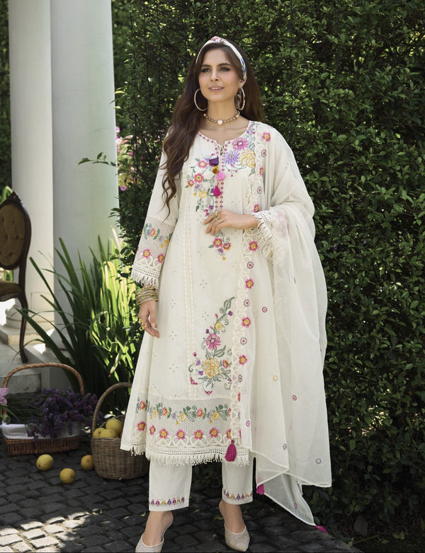 Nayla Pearl Embroidery Premium Lawn Style Suit Set