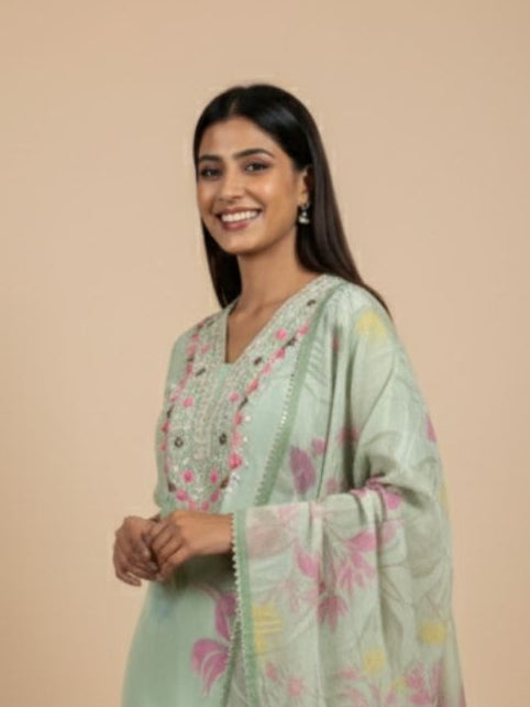 Baha Pista Printed Suit Set