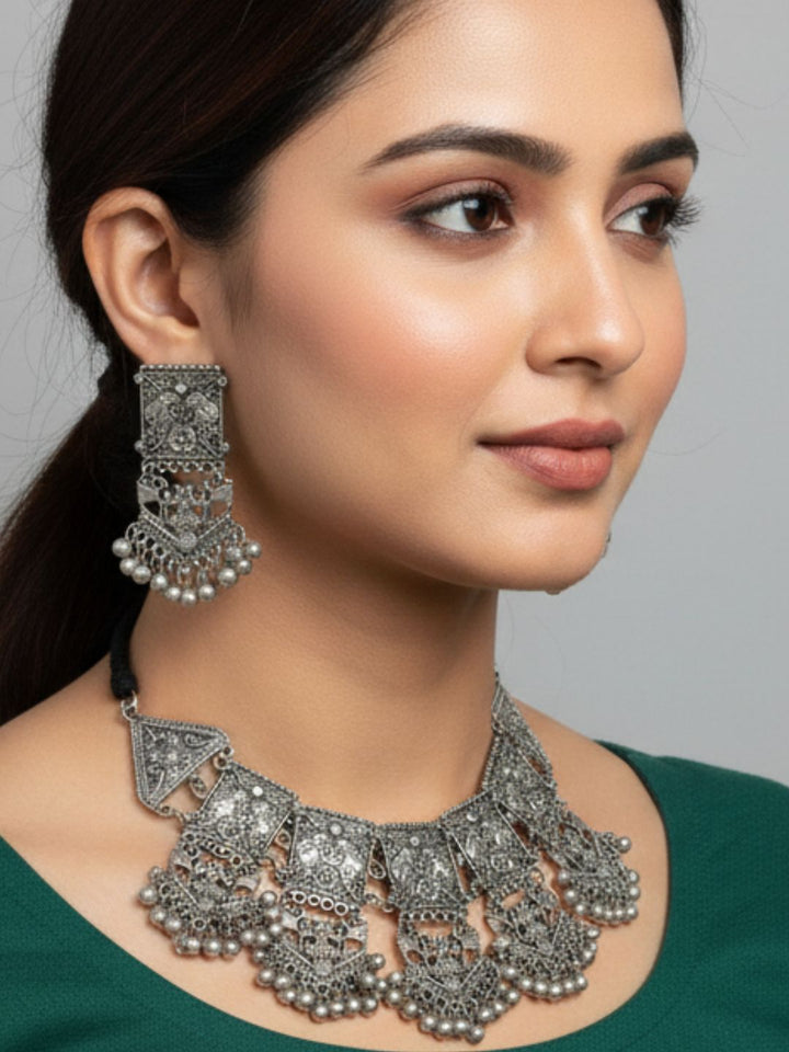 Antara Oxidised necklace set