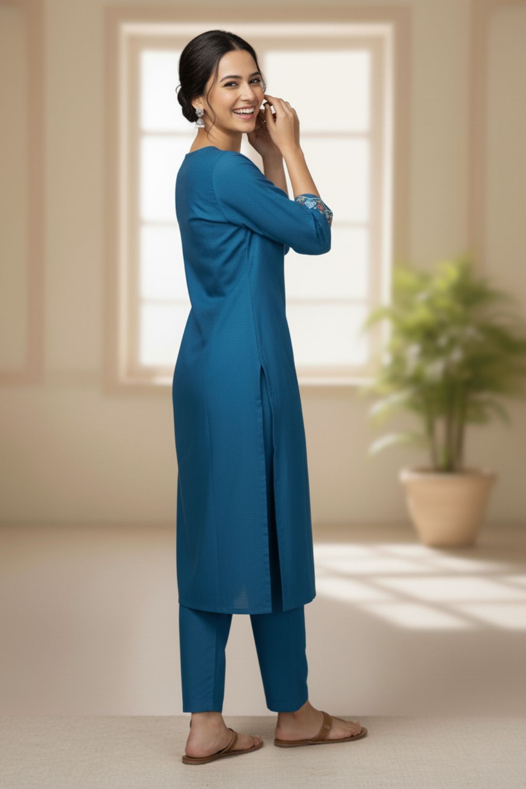 Ira Royal Embroidered Co-ord Set