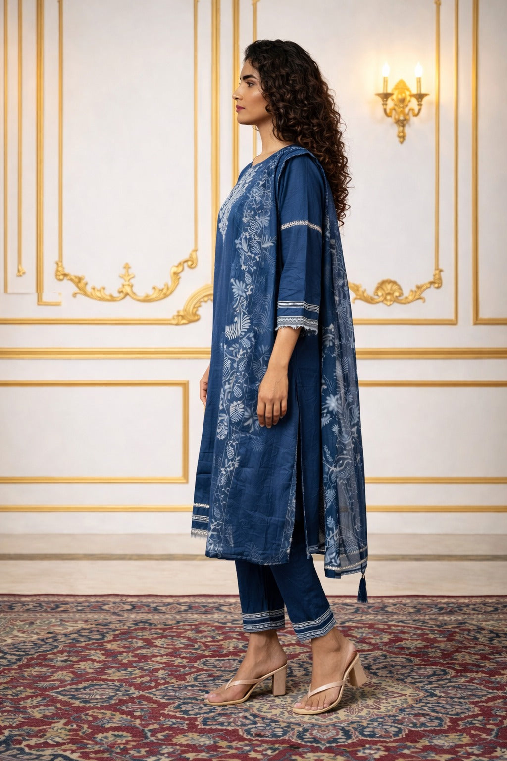 Molly Nile Cotton Embroidered Suit Set