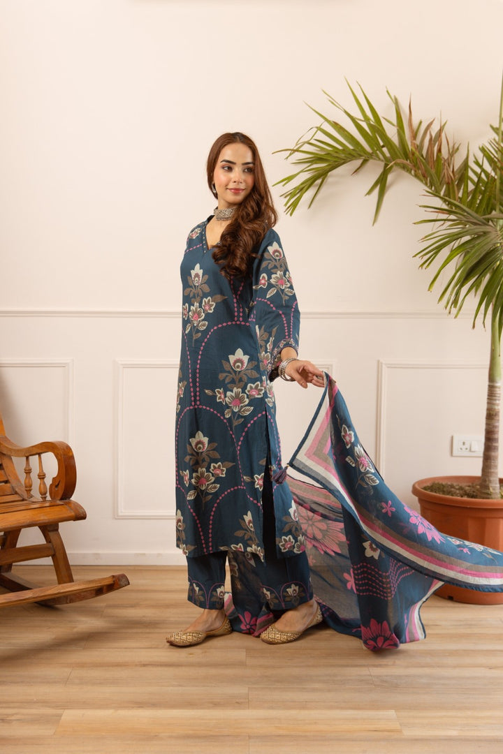 Karen aegean cotton suit set