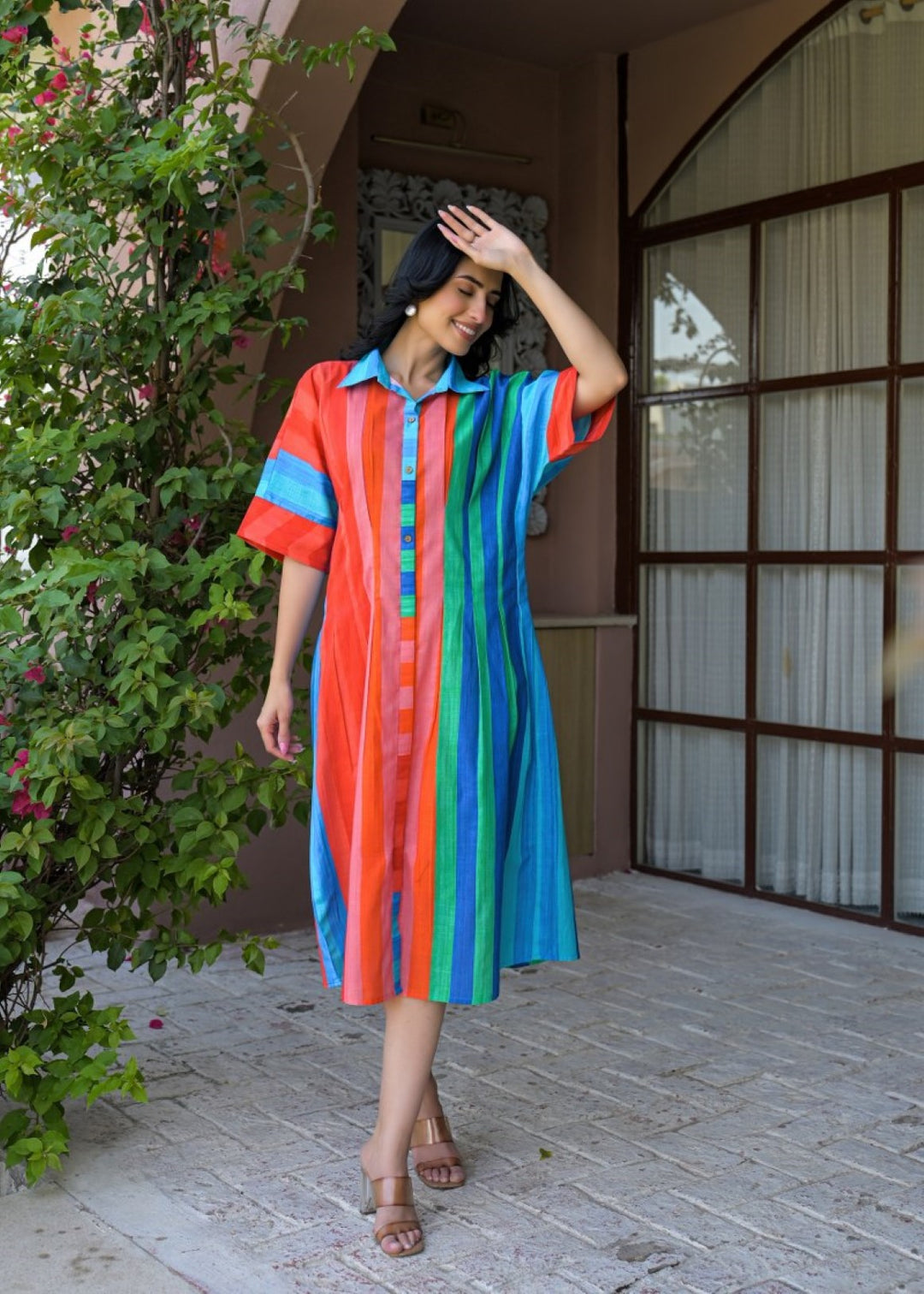 Tatva squash cotton midi dress