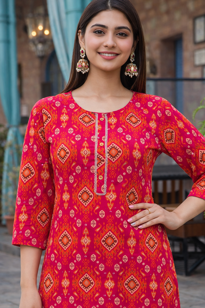 Varisha Rouge Printed Work Kurti