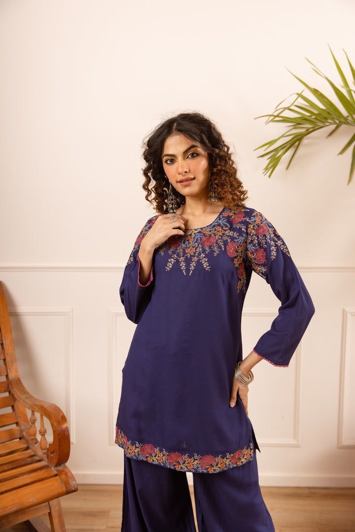 Karen classo embroidery cotton co-ord set