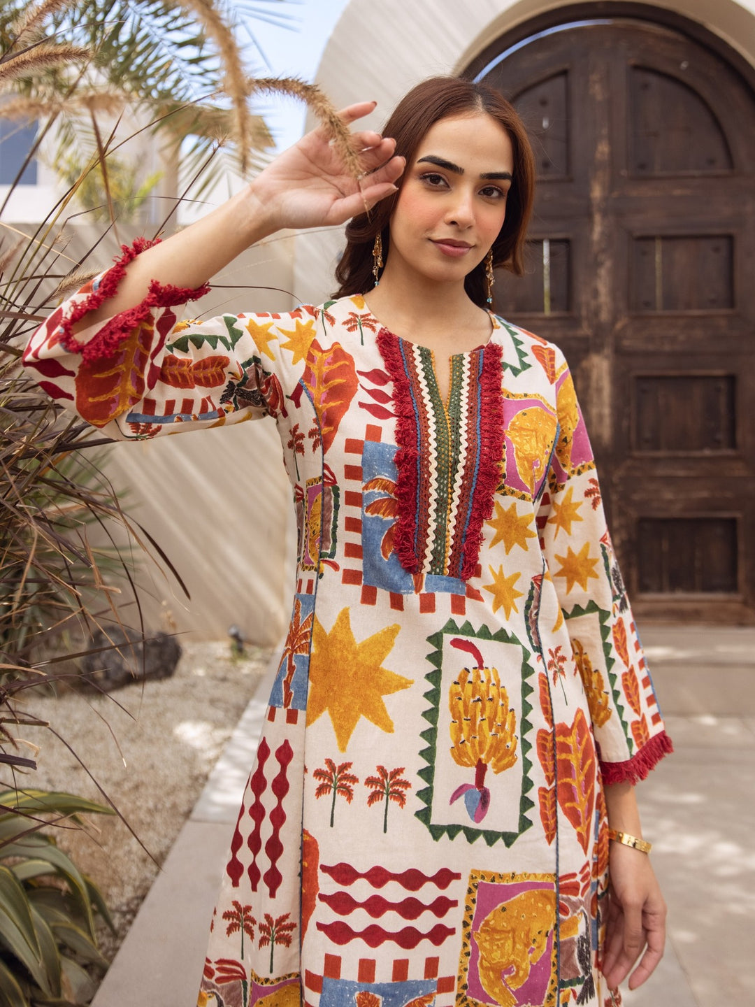 Karen Kaleido Cotton Kurta Pant Set