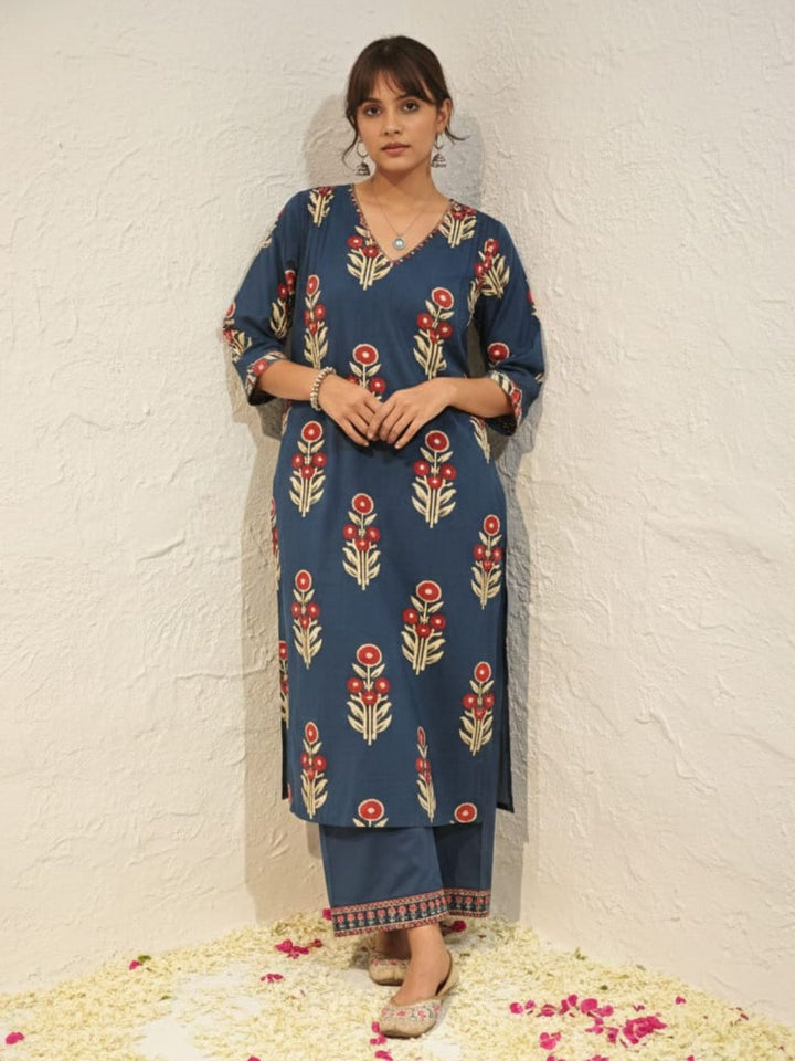 Swades indi cotton Kurta pant set