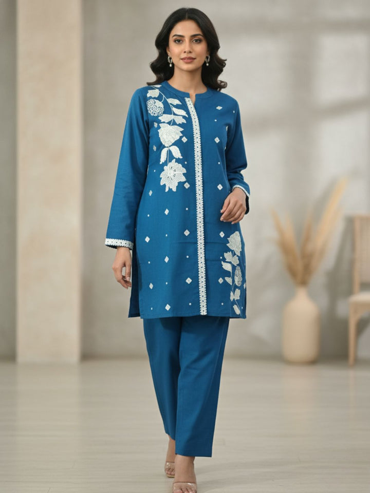 Morni Azure Full Work Co-ord Set