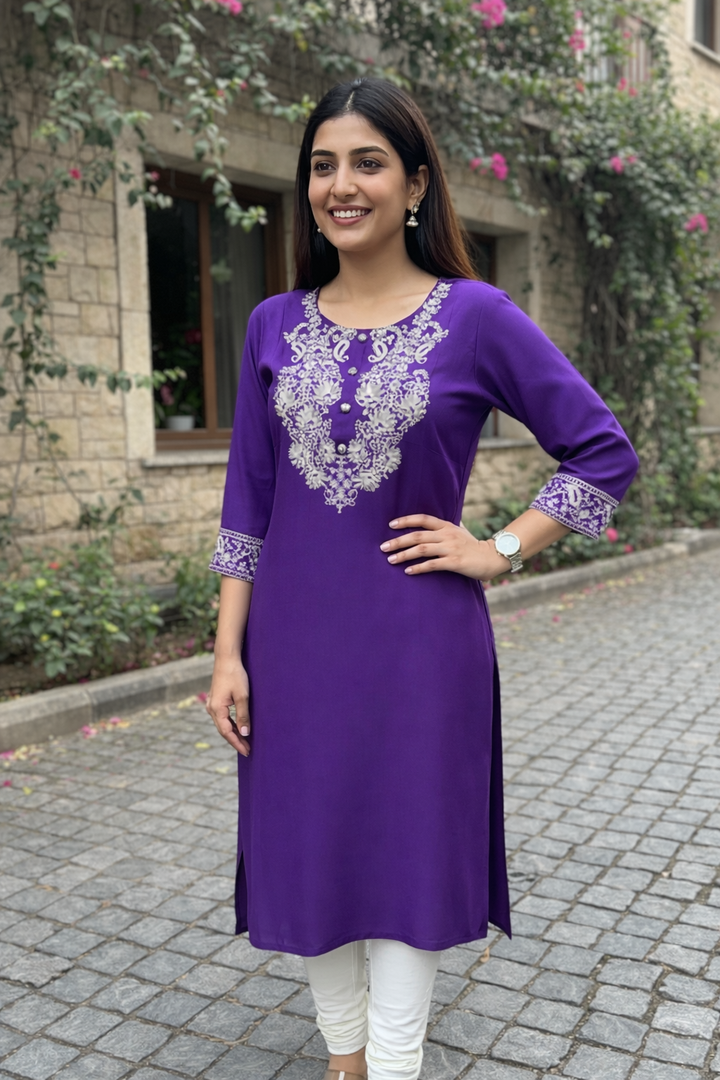 Nabha Grape Work Kurti